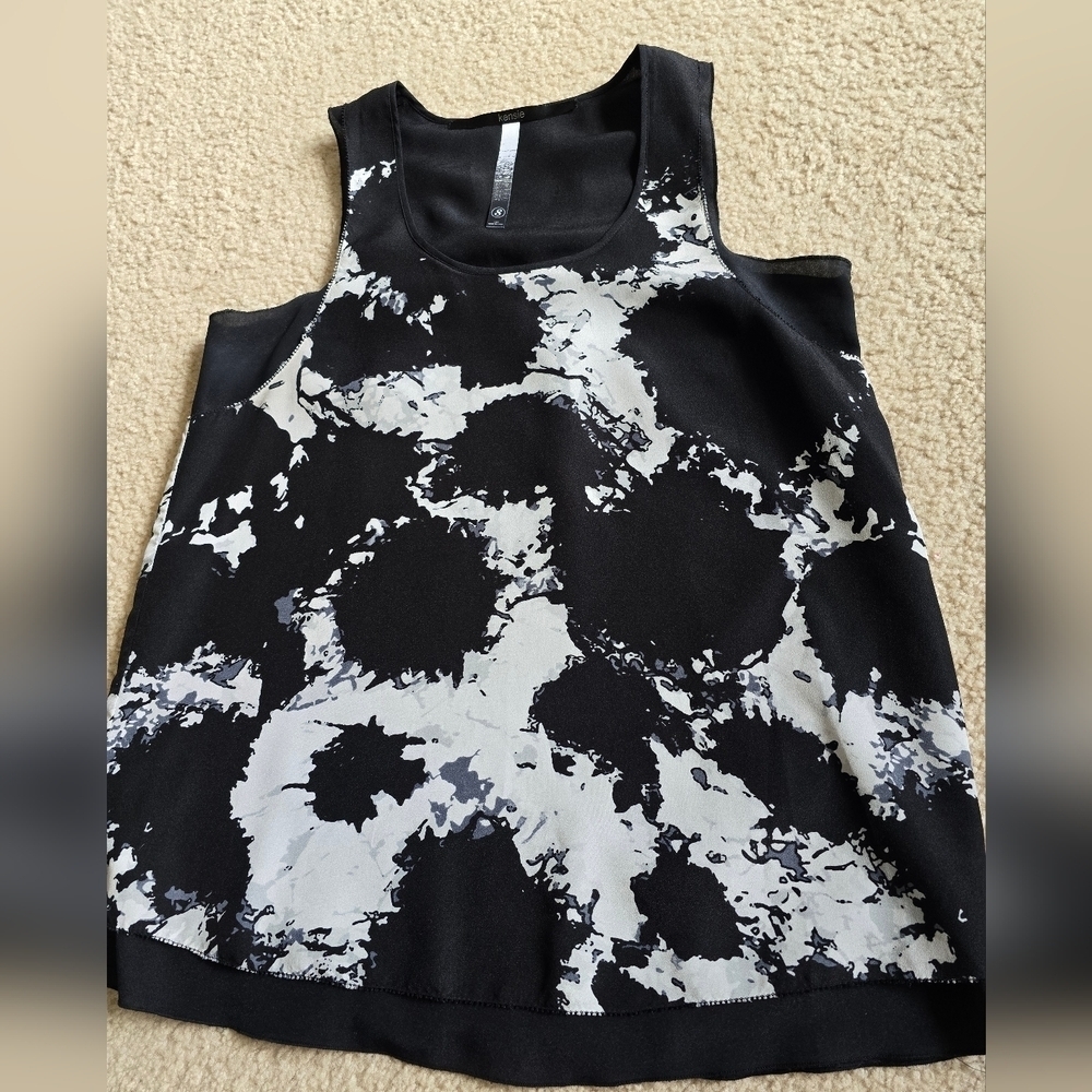 🌈Kensie Layered Sleeveless Marbled Tank Top